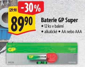 Baterie GP Super, 12 ks