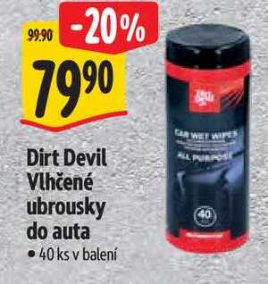 Dirt Devil Vlhčené ubrousky do auta, 40 ks 