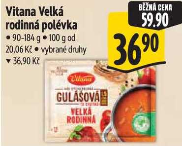 Vitana Velká rodinná polévka, 90-184 g