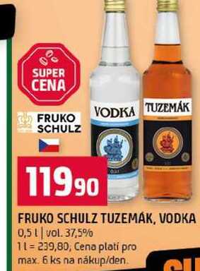 FRUKO SCHULZ TUZEMÁK, VODKA 0,5l vol. 37,5%
