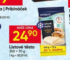 Nowaco Dobroty Babičky Kláry Listové těsto 350g + 70g, vybrané druhy
