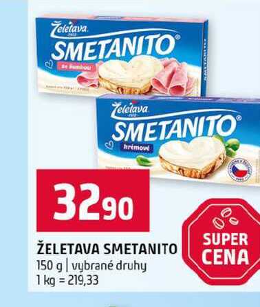 ŽELETAVA SMETANITO 150 g vybrané druhy 1 kg