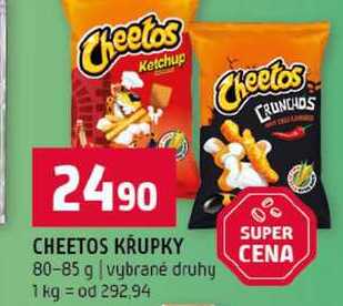 CHEETOS KRUPKY 80-85 g vybrané druhy 