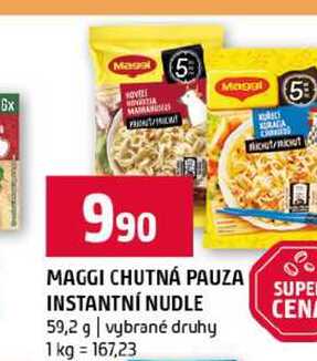 MAGGI CHUTNÁ PAUZA INSTANTNÍ NUDLE 59,2 g vybrané druhy