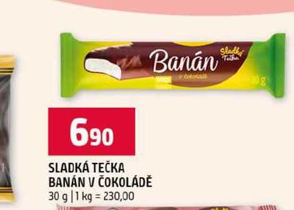 SLADKÁ TEČKA BANÁN V ČOKOLÁDĚ 30 g