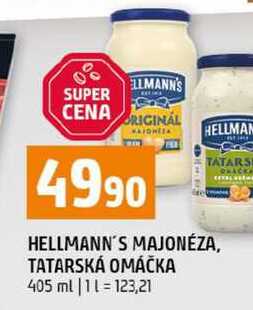 HELLMANN'S MAJONÉZA, TATARSKÁ OMÁČKA 405 ml