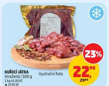 KUŘECÍ JÁTRA mražená, 500 g  