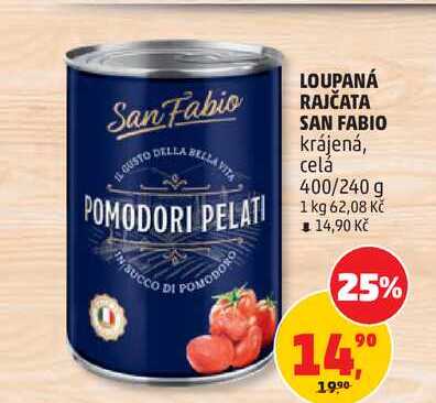 LOUPANÁ RAJČATA SAN FABIO krájená, celá, 400/240 g