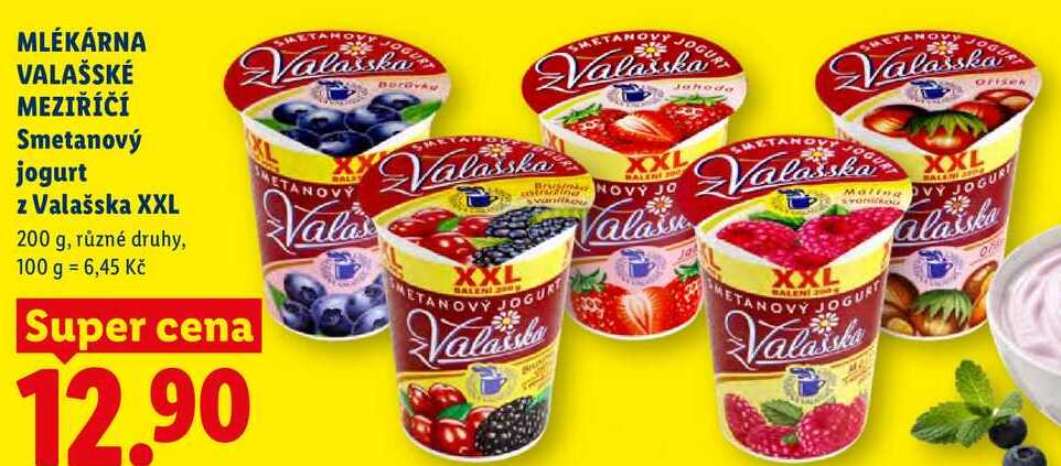 MLÉKÁRNA VALAŠSKÉ MEZIŘÍČÍ Smetanový jogurt z Valašska XXL 200 g, různé druhy