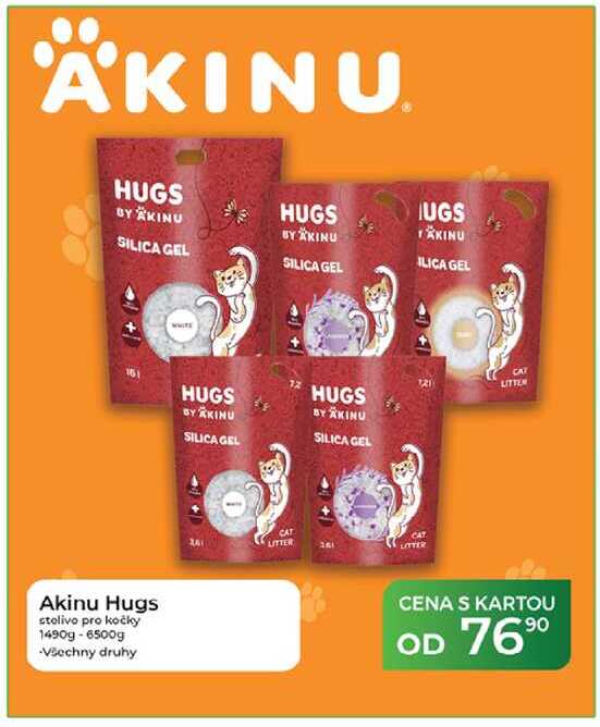 Akinu Hugs stolivo pro kočky 1490g-6500g