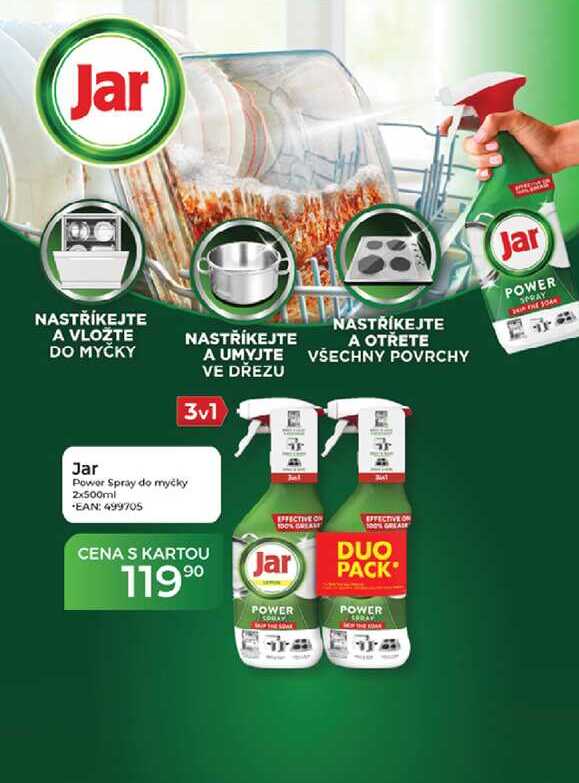 Jar Power Spray do myčky 2x500ml