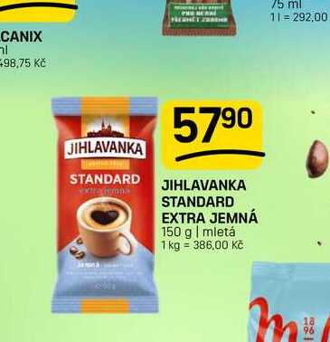 JIHLAVANKA STANDARD EXTRA JEMNÁ 150 g | mletá 
