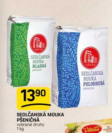SEDLČANSKÁ MOUKA PŠENIČNÁ vybrané druhy 1 kg 