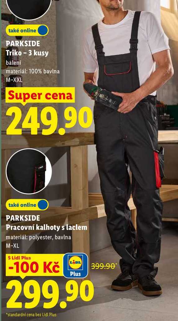 PARKSIDE Pracovní kalhoty s laclem