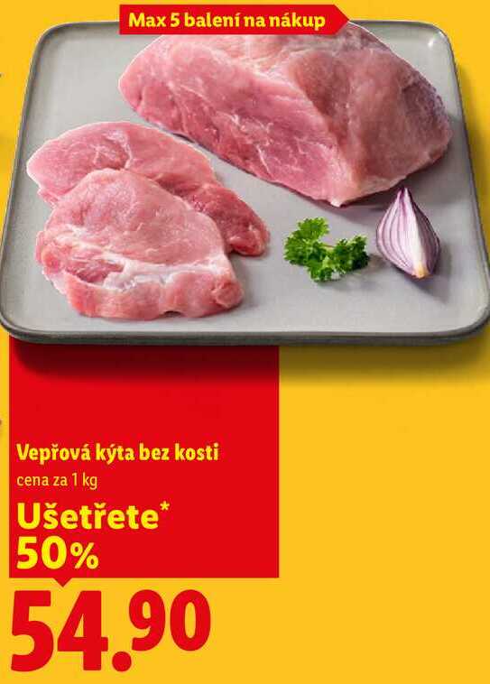 Vepřová kýta bez kosti, cena za 1 kg