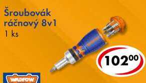 Šroubovák ráčnový, 8v1