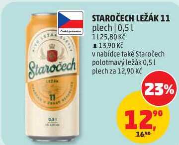 STAROČECH LEŽÁK 11 plech, 0,5 l