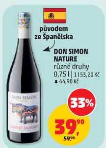 DON SIMON NATURE různé druhy, 0,75 l