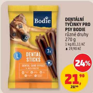 DENTÁLNÍ TYČINKY PRO PSY BODIE různé druhy, 270 g