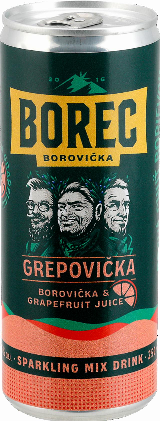 Borec Míchaný alkoholický nápoj Borovička Grepovička