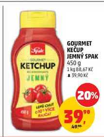 GOURMET KEČUP JEMNÝ SPAK, 450 g  