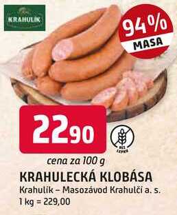 KRAHULECKÁ KLOBÁSA 100g