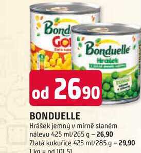 Bonduelle Hrášek jemný v mírně slaném nálevu 425 ml/265 g 