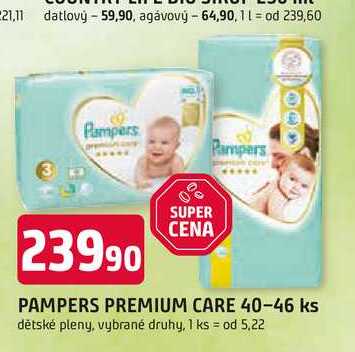 PAMPERS PREMIUM CARE 40-46 ks