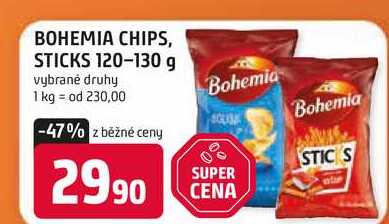 BOHEMIA CHIPS, STICKS 120-130 g