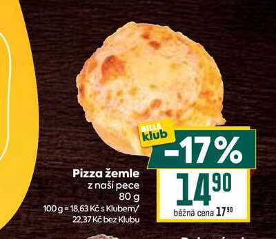 Pizza žemle z naší pece 80 g
