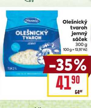 Olešnický tvaroh jemný sáček 300 g