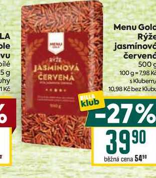 Menu Gold Rýže jasmínová červená 500 g