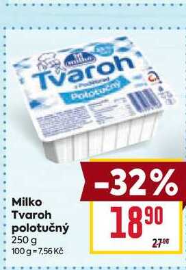 Milko Tvaroh polotučný 250 g