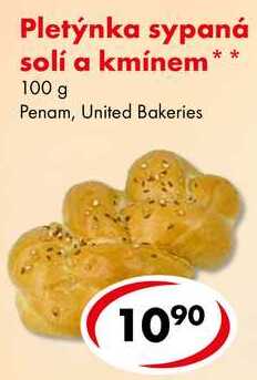 Pletýnka sypaná solí a kmínem, 100 g