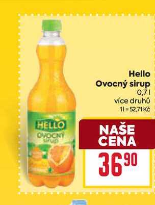 Hello Ovocný sirup 0,7l