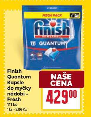 Finish Quantum Kapsle do myčky nádobí - Fresh 111 ks