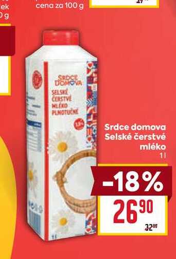Srdce domova Selské čerstvé mléko 1l