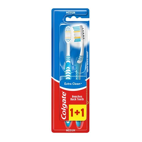 Colgate Extra Clean zubní kartáček 1+1 zdarma
