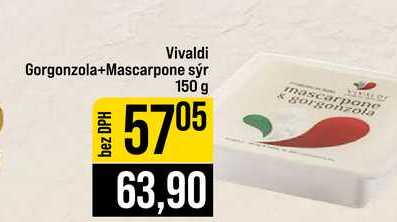 Vivaldi Gorgonzola+Mascarpone sýr 150 g