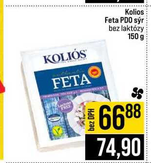 Kolios Feta PDO sýr bez laktózy 150 g