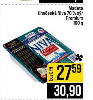 Madeta Jihočeská Niva 70 % sýr Premium 100 g