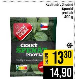 Kvalitně Výhodně špenát protlak 400 g