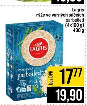 Lagris rýže ve varných sáčcích parboiled (4x100 g) 400 g 