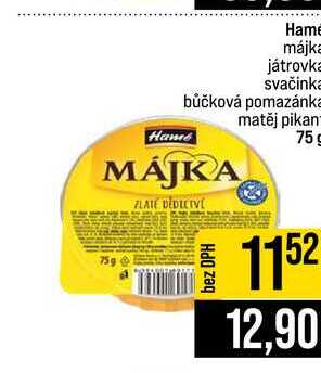 Hamé májka játrovka svačinka bůčková pomazánka matěj pikant 75g MAJKA 75g 