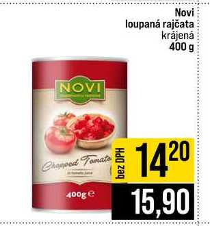 Novi loupaná rajčata krájená 400 g 