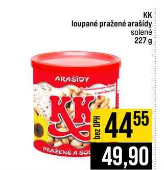 KK loupané pražené arašídy solené 227 g 