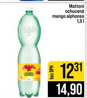 Mattoni ochucená mango alphonso 1,5l