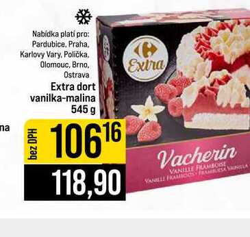 Extra dort vanilka-malina 545 g