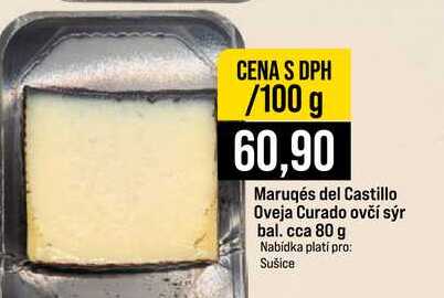 Marugés del Castillo Oveja Curado ovčí sýr bal. cca 80 g 100g