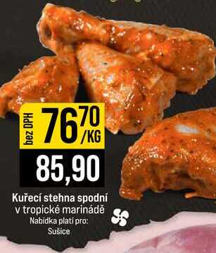Kuřecí stehna spodní v tropické marinádě 1kg